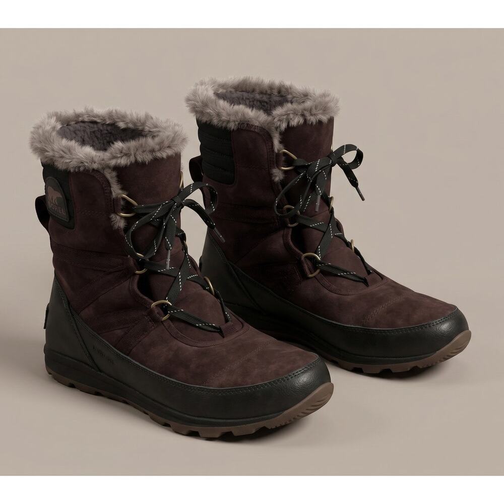 Sorel Womens 9 Gorpcore Granola Girl Outdoors Suede Whitney Short Snow Boots‎